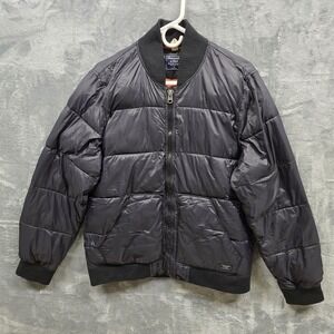 Abercrombie & Fitch Puffer Jacket Men Sz Medium Black Bomber‎ Coat Outdoor Chore